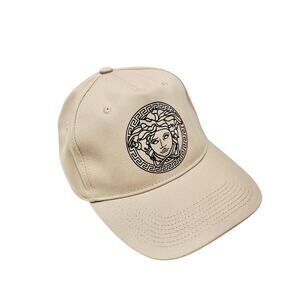 Versace Medusa Logo Men’s Hat Size 58 cm Beige Baseball Cap Adjustable NWT $350